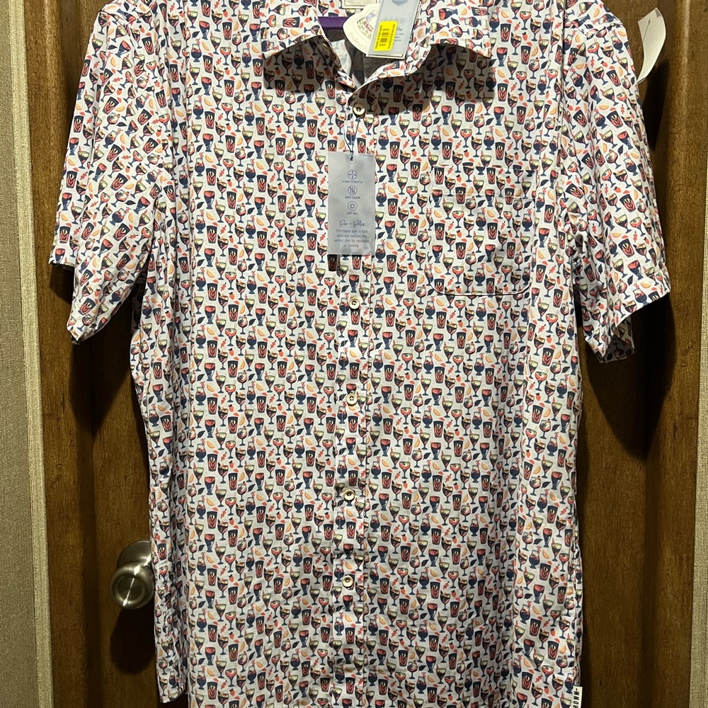 Men's‎ mixed drinks button up Patterned Shirt